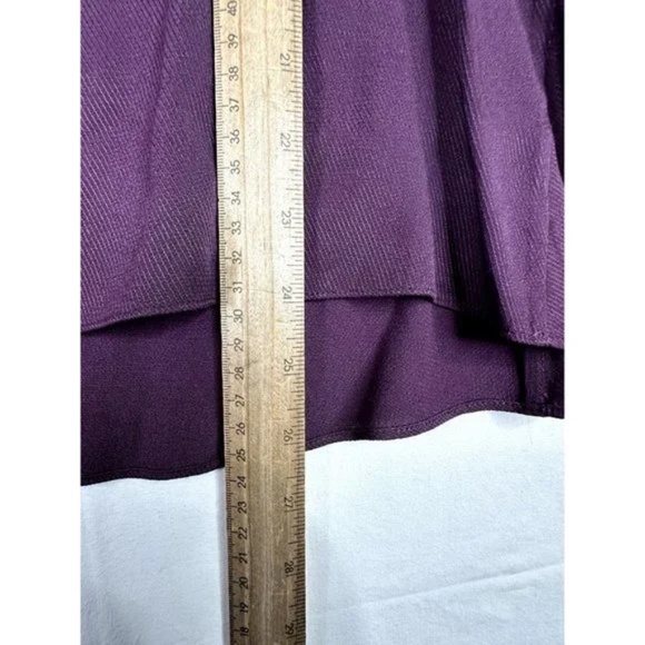 Theory Desiraya Senna Cold Shoulder Blouse size Large Purple‎ - Picture 6 of 6